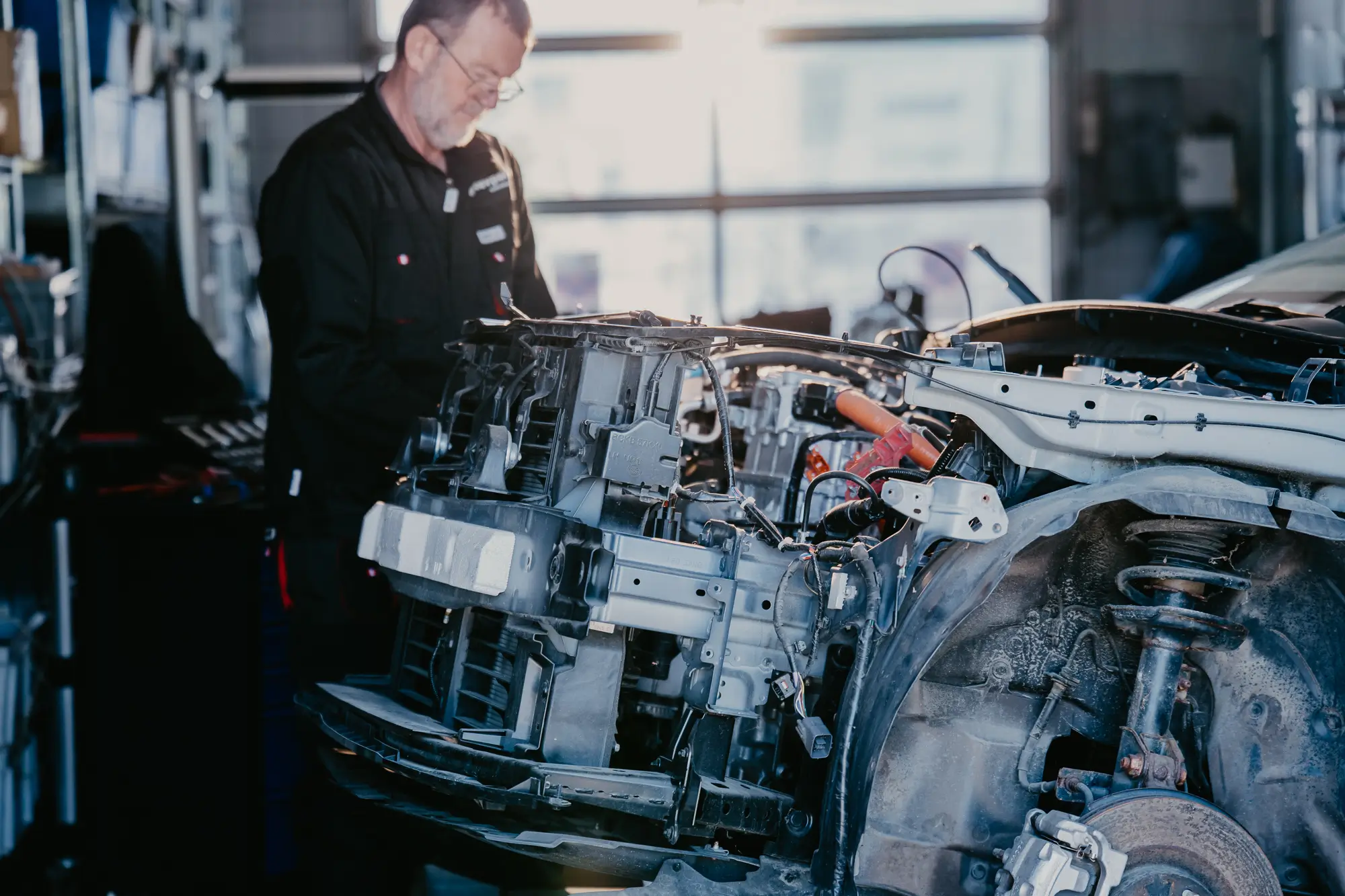 Disassembled vehicle