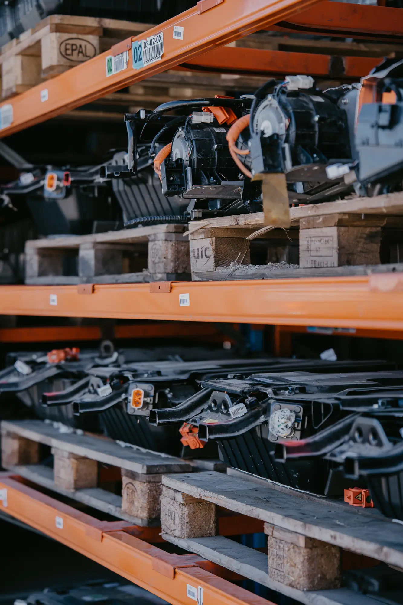 Warehouse shelves
