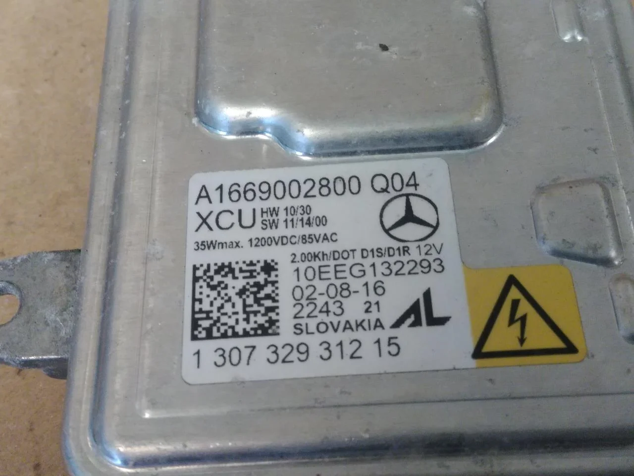 Mercedes B 180-200 W246/W242 2012-19 Vezérlőegység, xenon nézet 3