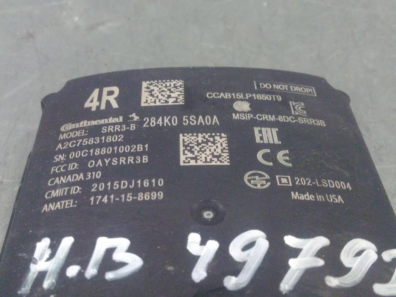 Nissan LEAF 2017-24 Senzor protecție activă la coliziune vedere 4