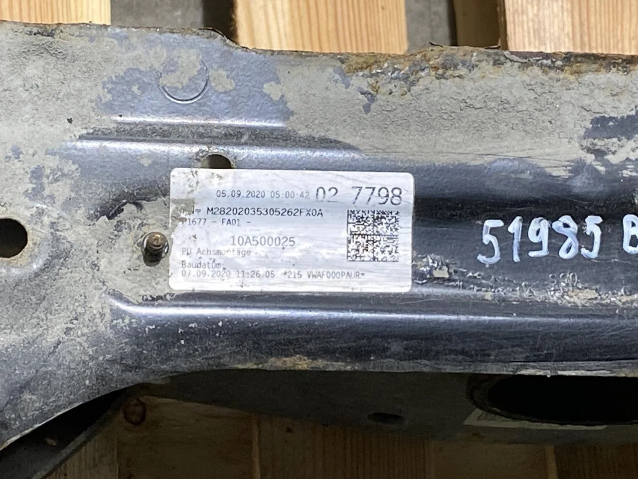 Volkswagen ID.3 2021- Traversă punte spate / cadru auxiliar vedere 2