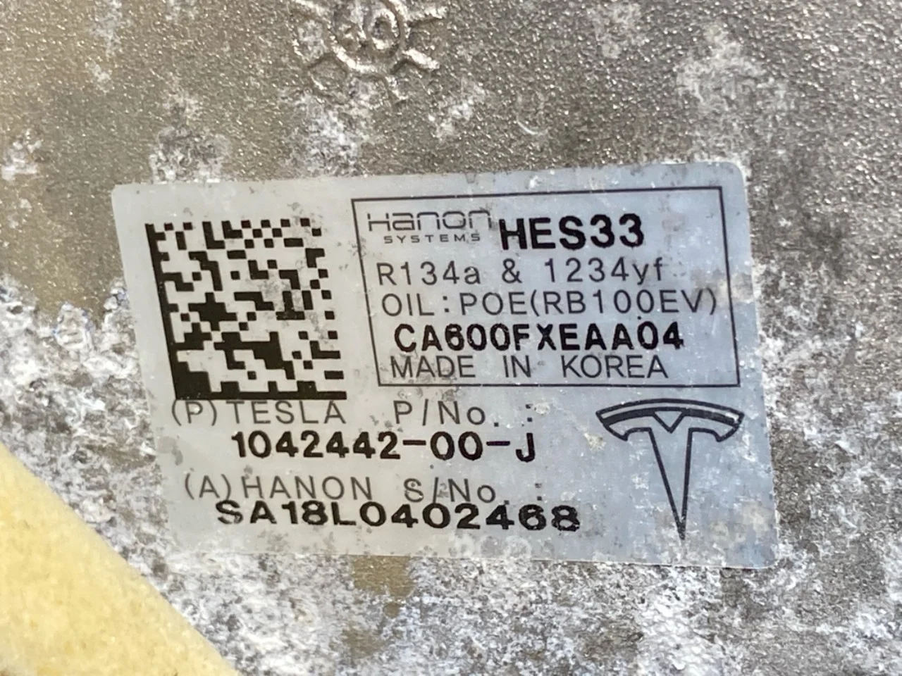 Tesla MODEL X 2016- Klímakompresszor nézet 4
