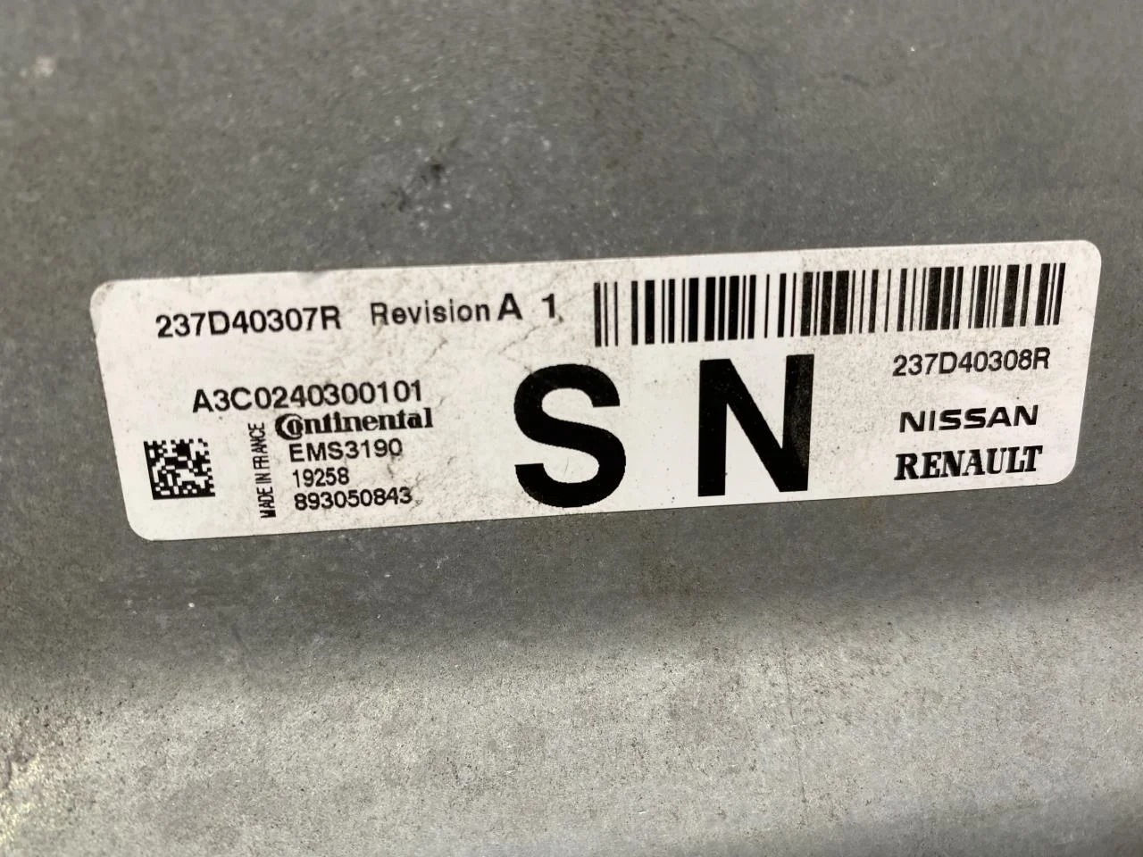 Renault ZOE/E- TECH 2013--> Injection control unit, petrol view 3