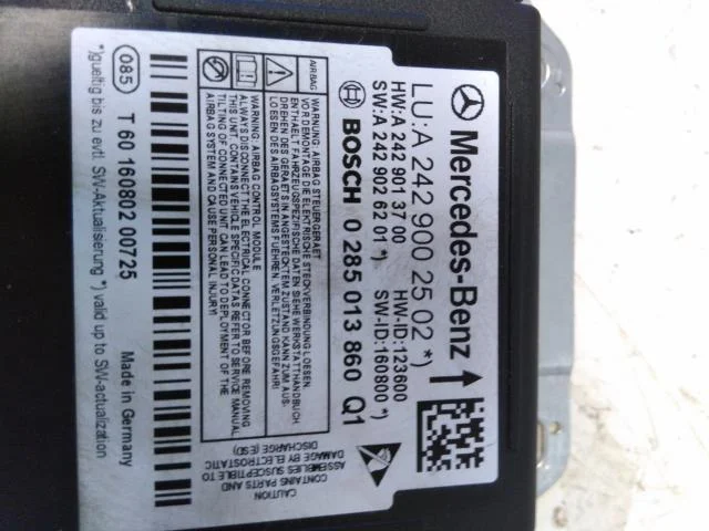 Mercedes B 180-200 W246/W242 2012-19 Légzsák elektronikai egység view 2