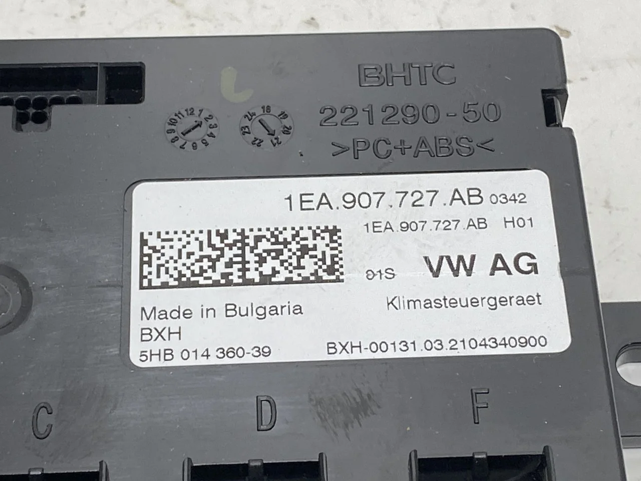 Volkswagen ID.3 2021- Unitate de comandă climatizare vedere 2