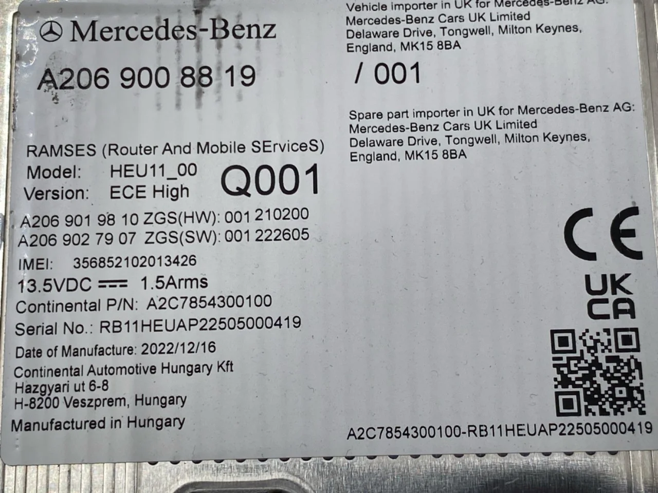 Mercedes EQS SUV X296 2022- Unitate de control, altele vedere 3