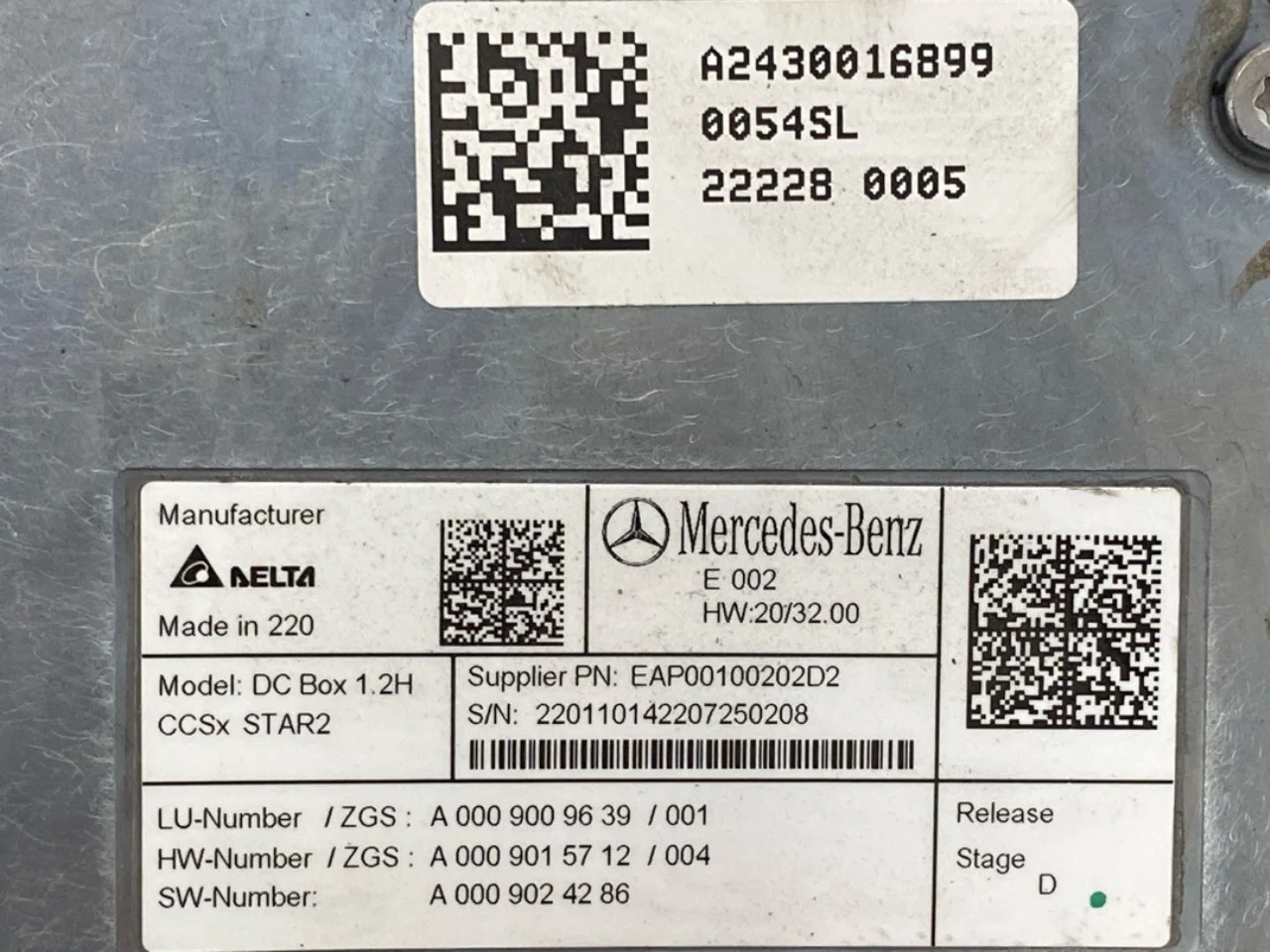Mercedes EQA H243 2021- Convertor de tensiune, baterie vedere 3