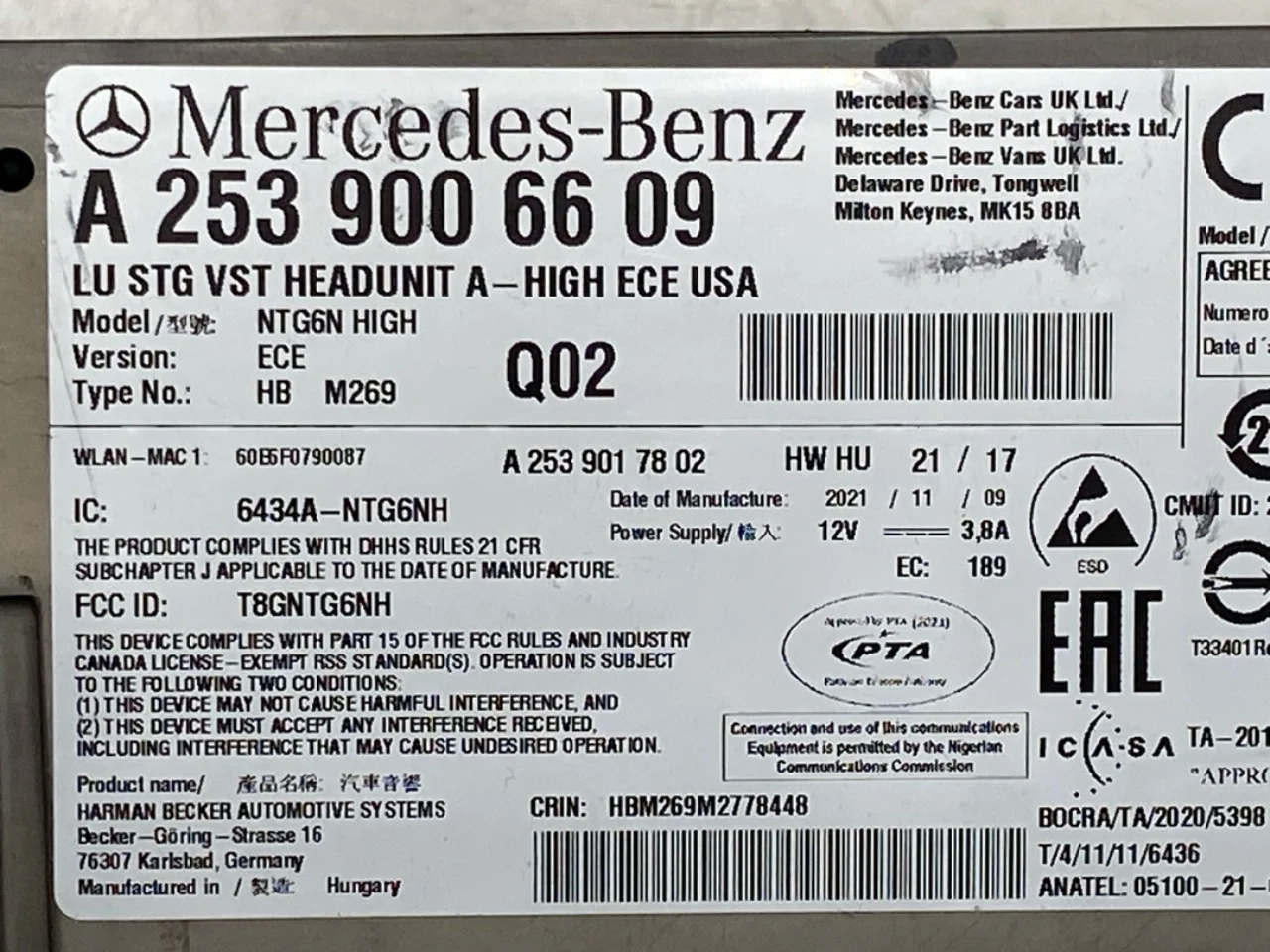 Mercedes EQC 2020- GPS navigáció view 3