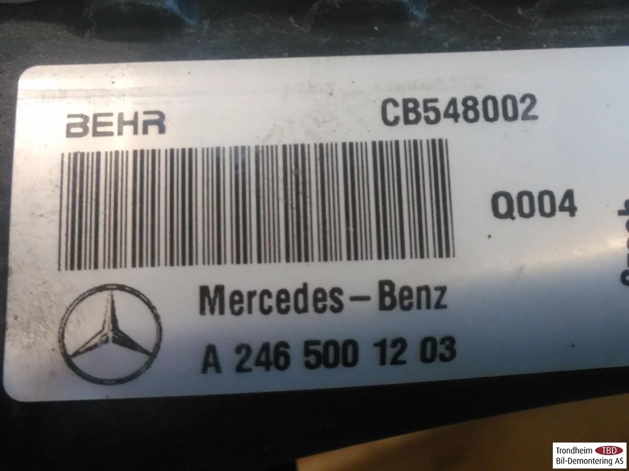 Mercedes B 180-200 W246/W242 2012-19 Hűtő, automata váltós vedere 3