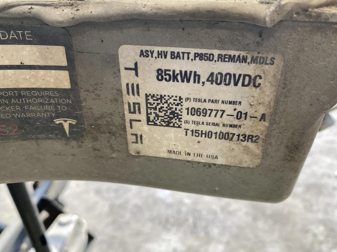 Tesla MODEL S 2013- Nagyfeszültségű akkumulátor nézet 3