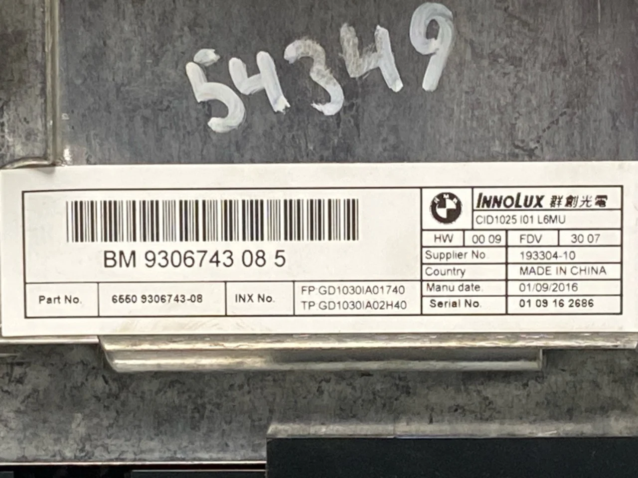 BMW I3 I01 2013-22 GPS navigáció nézet 3