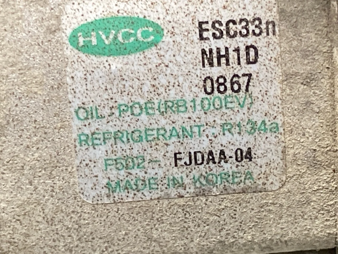 Kia SOUL 2009- A/C compressor view 4