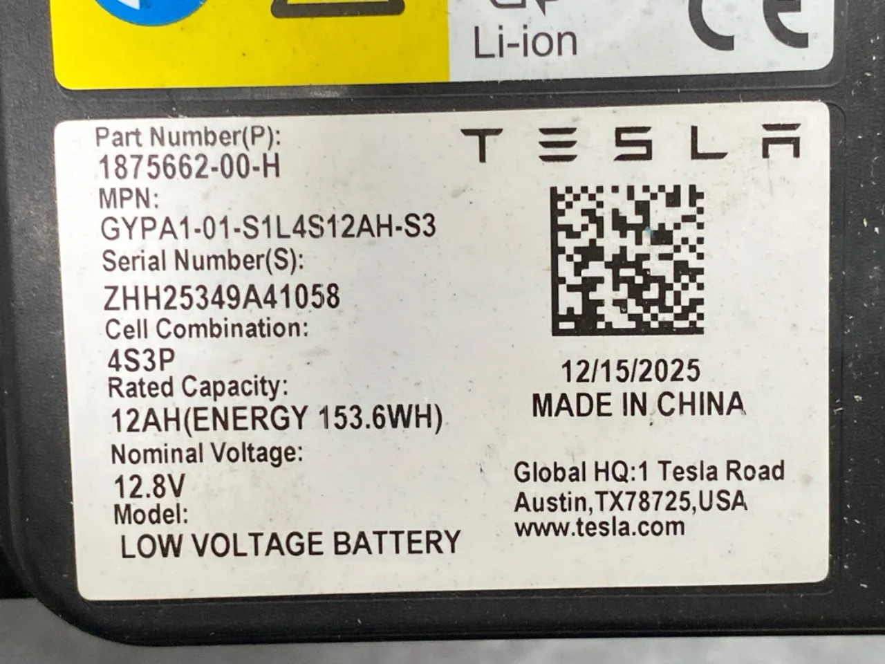 Tesla MODEL Y 2021- Baterie vedere 4