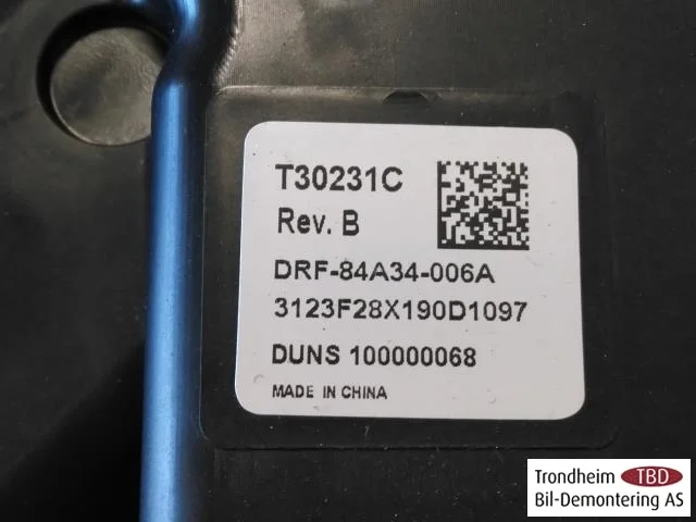 Tesla MODEL 3 2017--> Fűtésventilátor motor nézet 3