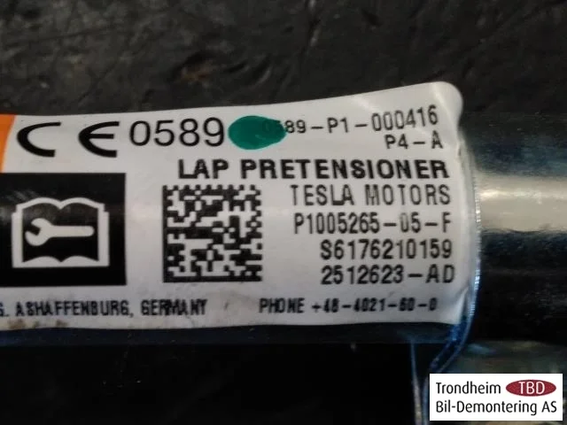 Tesla MODEL X 2016- Cataramă / prindere centură de siguranță vedere 3