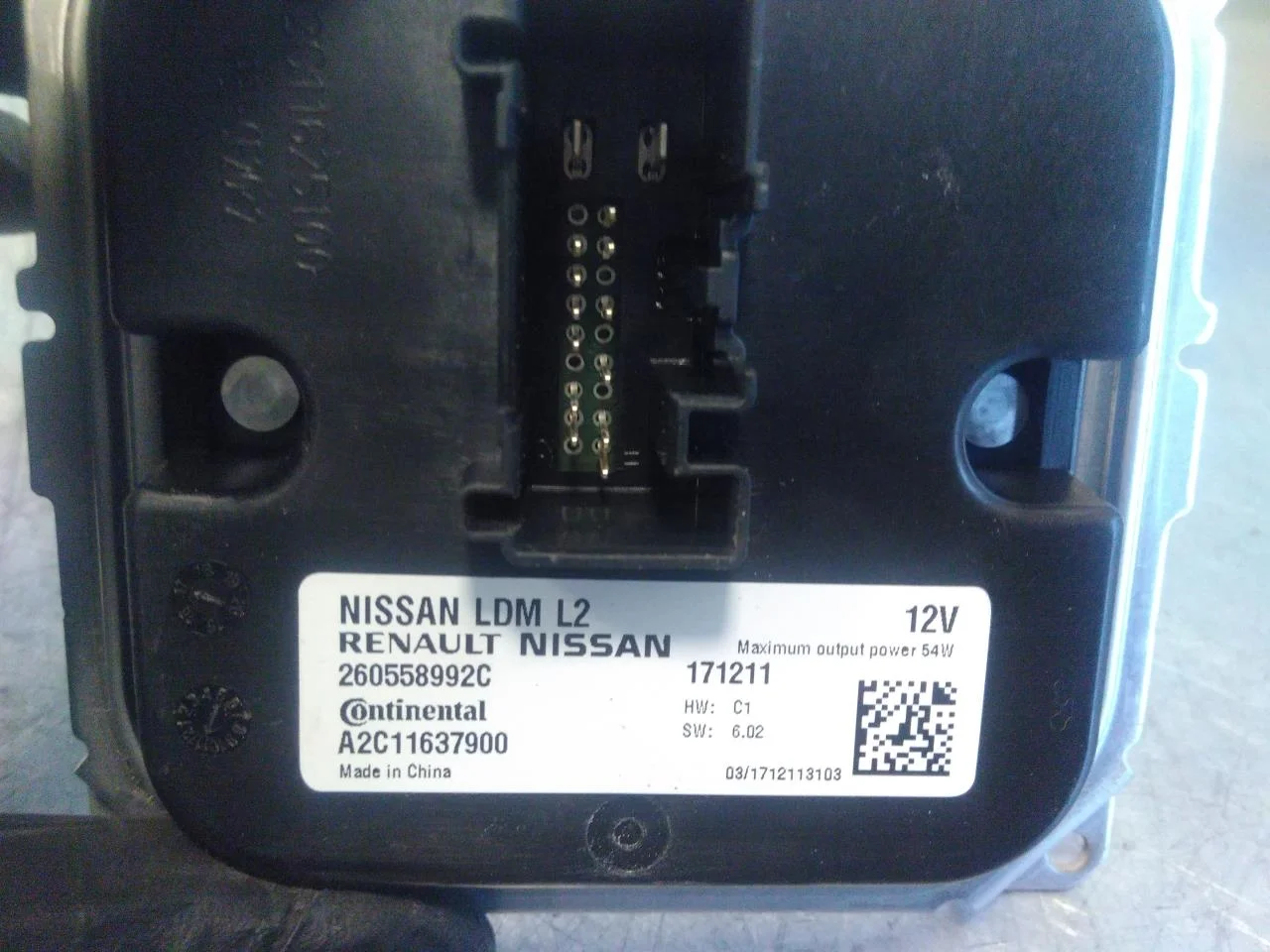Nissan LEAF 2017-24 Vezérlőegység, egyéb nézet 2