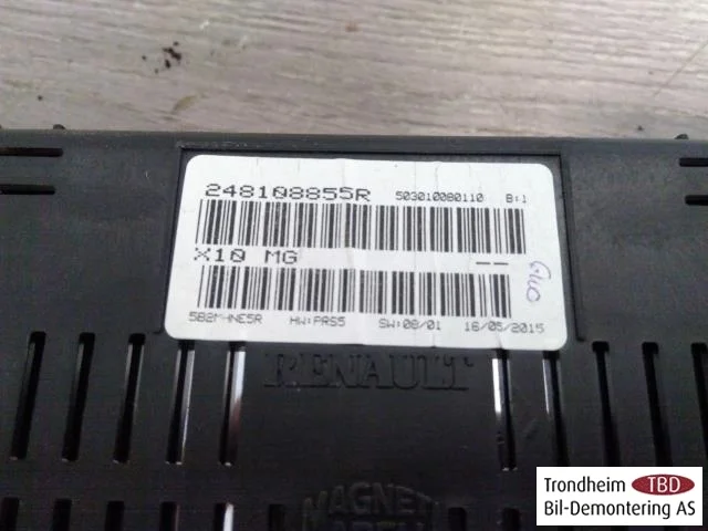 Renault ZOE/E- TECH 2013--> Instrument cluster assembly view 3