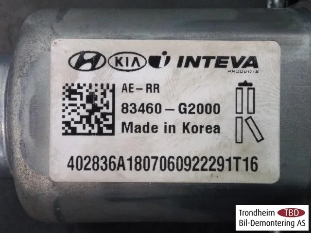 Hyundai IONIQ AE 2017-22 Ablakemelő motor vedere 3
