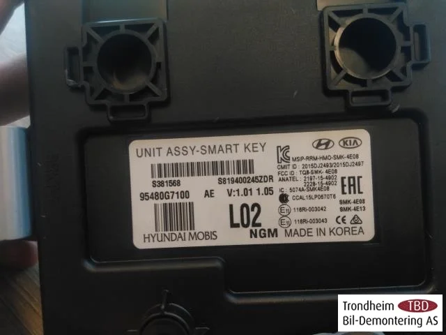 Hyundai IONIQ AE 2017-22 Unitate de control, sistem keyless vedere 3