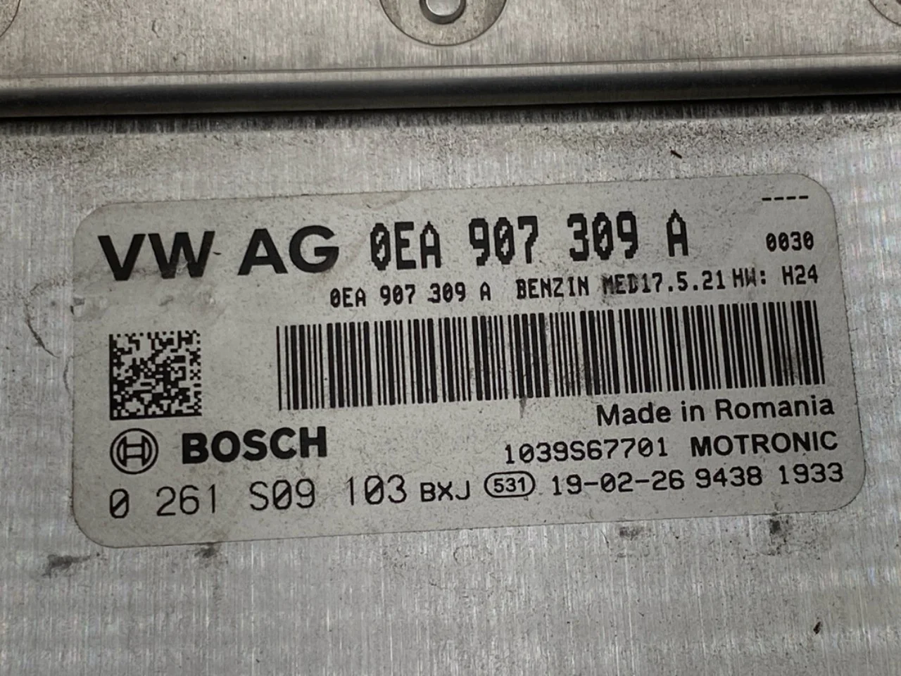 Volkswagen GOLF, E-GOLF VII 2013-20 Vezérlőegység, befecskendezés (benzin) nézet 3