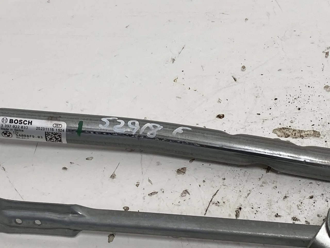Windshield wiper linkage view 2