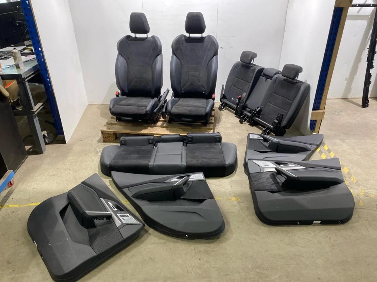 Seats, front and rear, complete