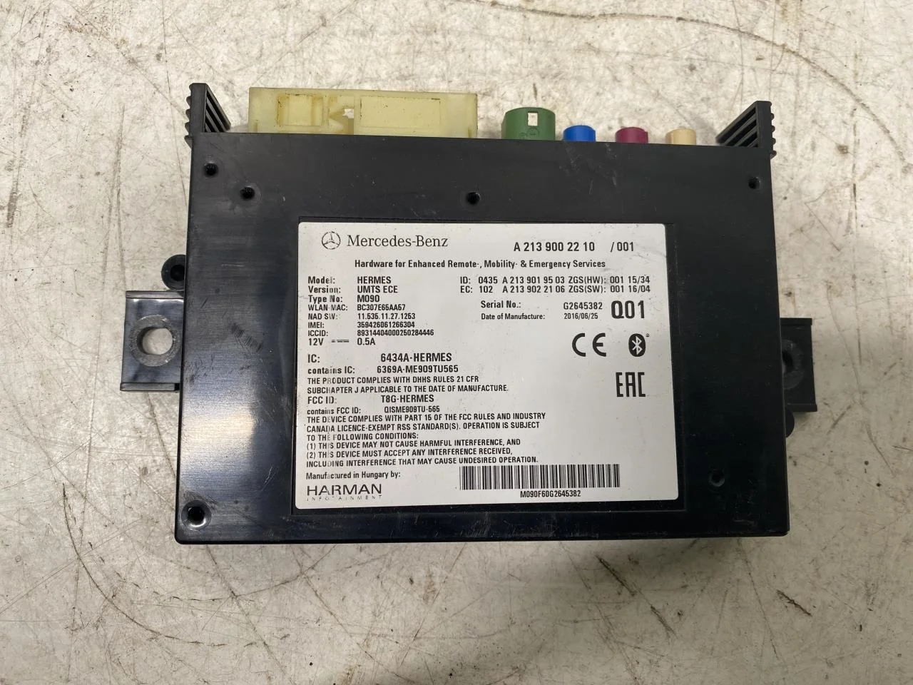 Mercedes B 180-200 W246/W242 2012-19 Vezérlőegység, Bluetooth