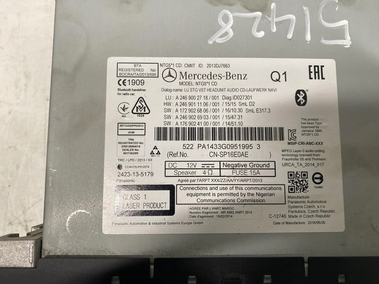 Mercedes B 180-200 W246/W242 2012-19 Rádió / hifi, egyéb nézet 2