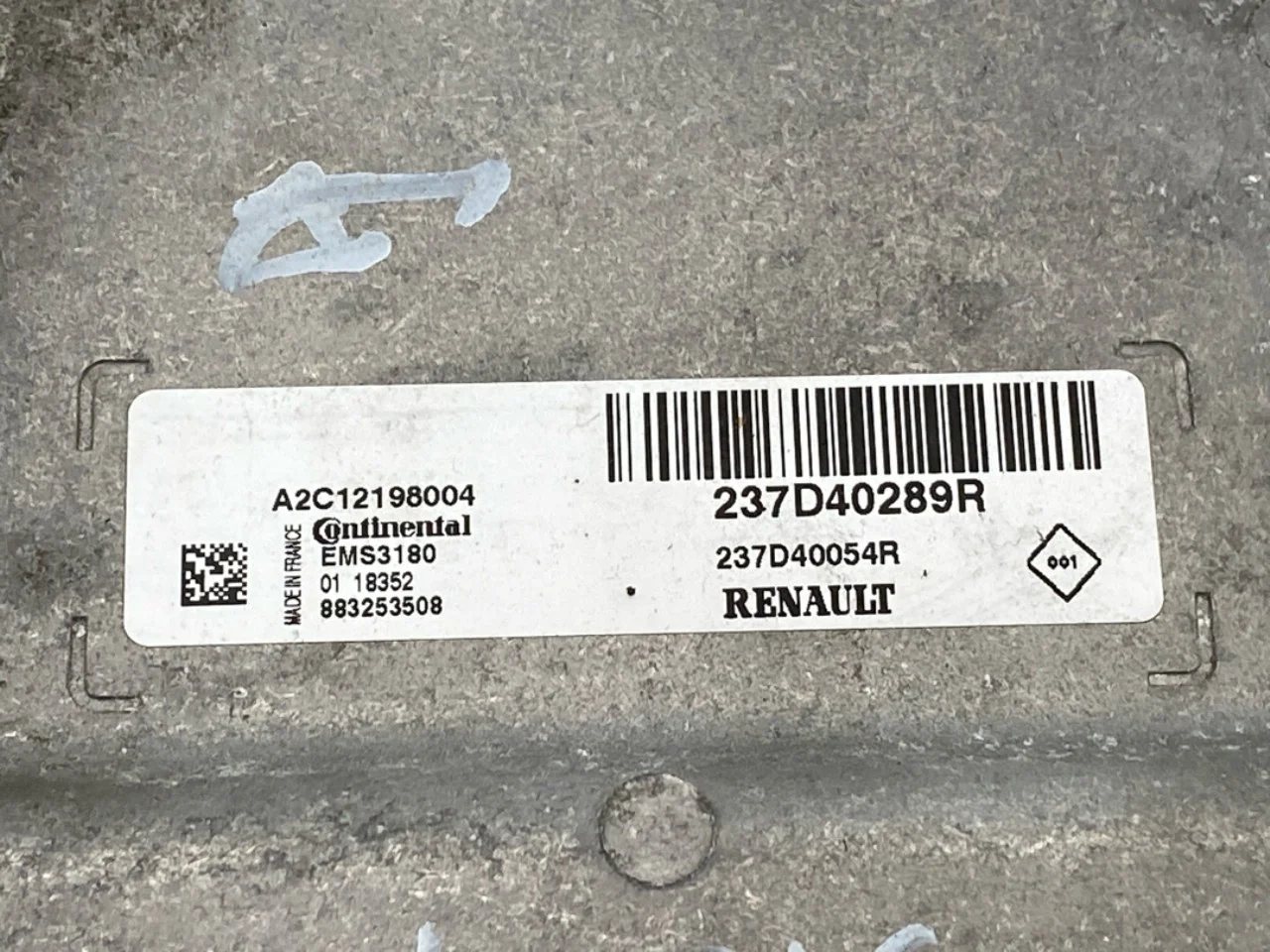 Renault ZOE/E- TECH 2013--> Vezérlőegység, befecskendezés (benzin) nézet 3
