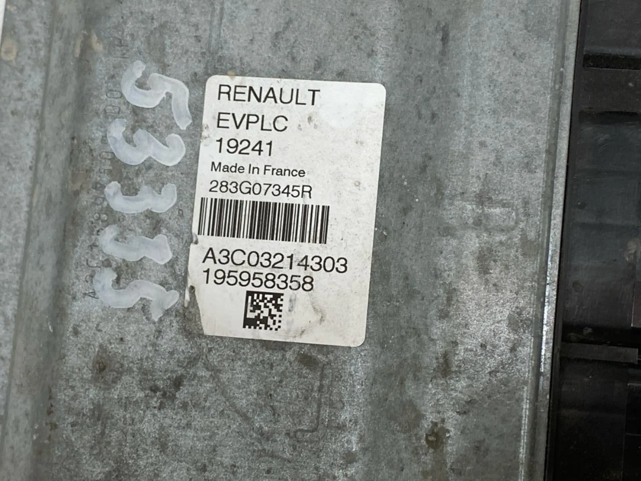 Renault ZOE/E- TECH 2013--> Vezérlőegység, befecskendezés (benzin) nézet 3