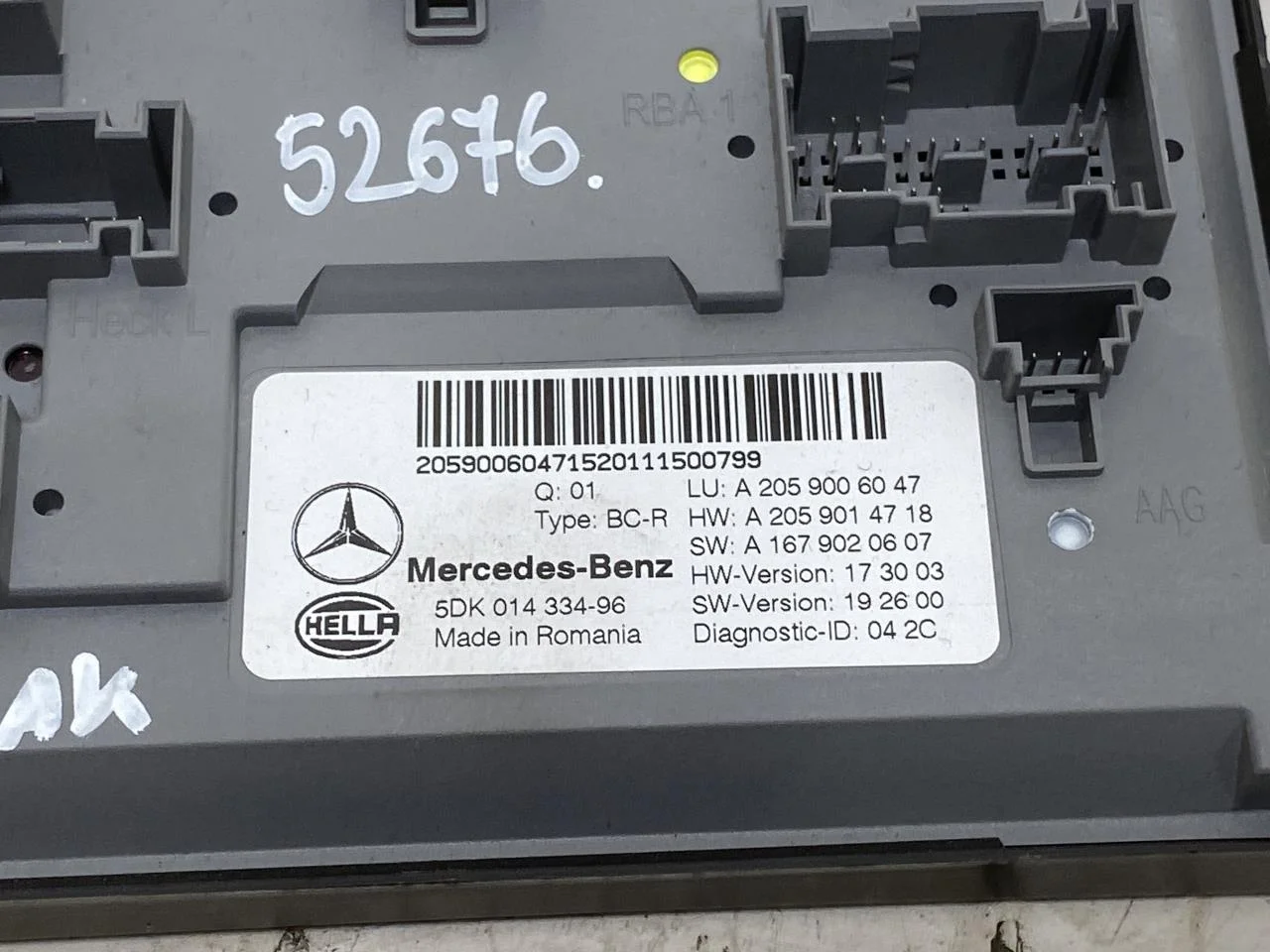 Mercedes EQC 2020- Vezérlőegység, egyéb nézet 3