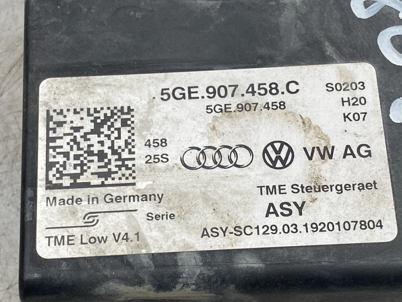 Volkswagen GOLF, E-GOLF VII 2013-20 Vezérlőegység, egyéb nézet 3