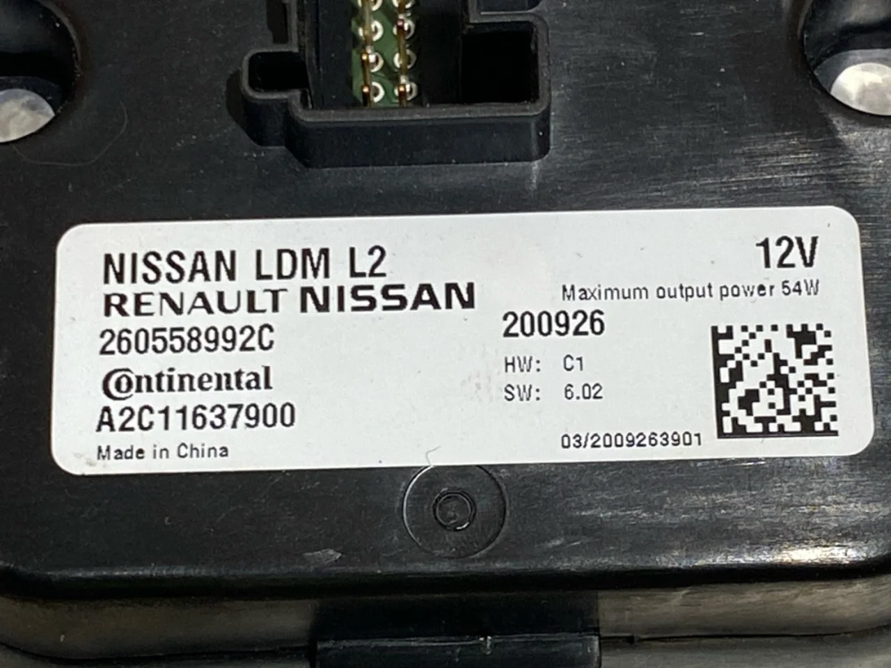 Nissan LEAF 2017-24 Vezérlőegység, egyéb nézet 3