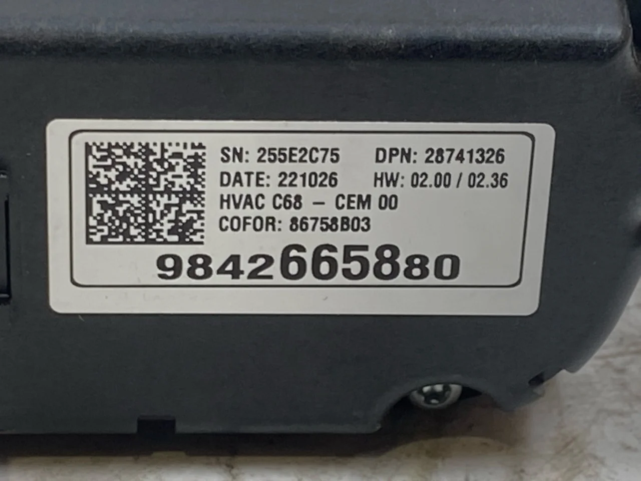 Opel / Vauxhall OPEL MOKKA 21 > Heater control unit view 3