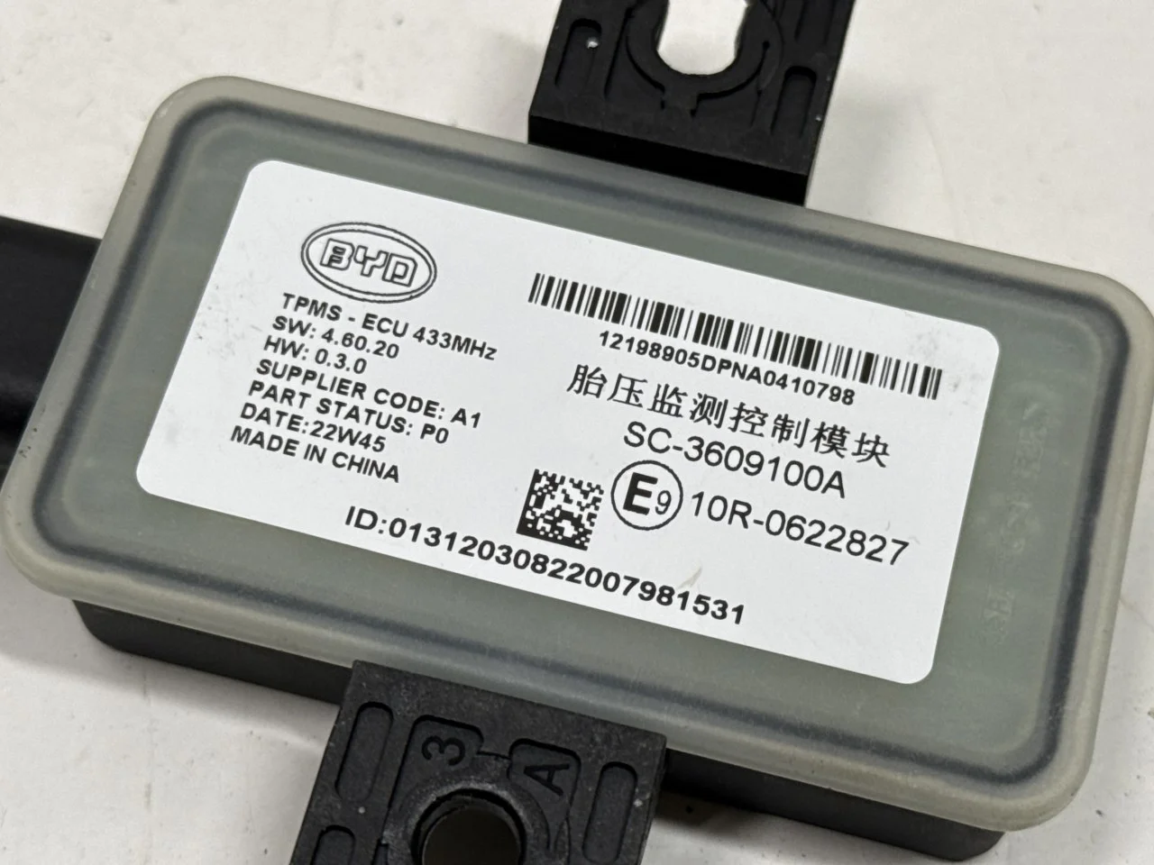 Byd TANG 2021->> TPMS érzékelő / keréknyomás-ellenőrző nézet 2
