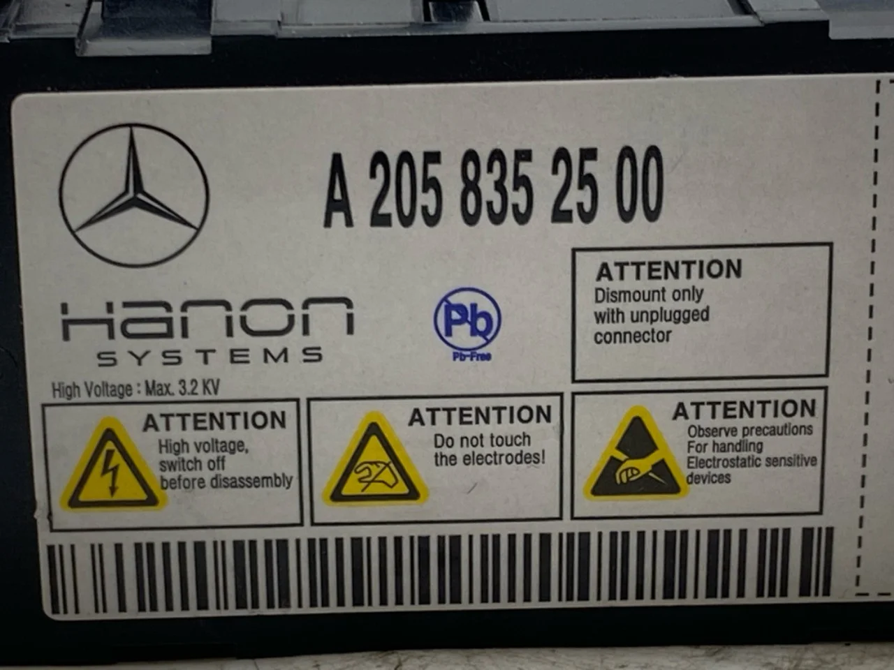 Mercedes EQS SUV X296 2022- Vezérlőegység, egyéb nézet 4