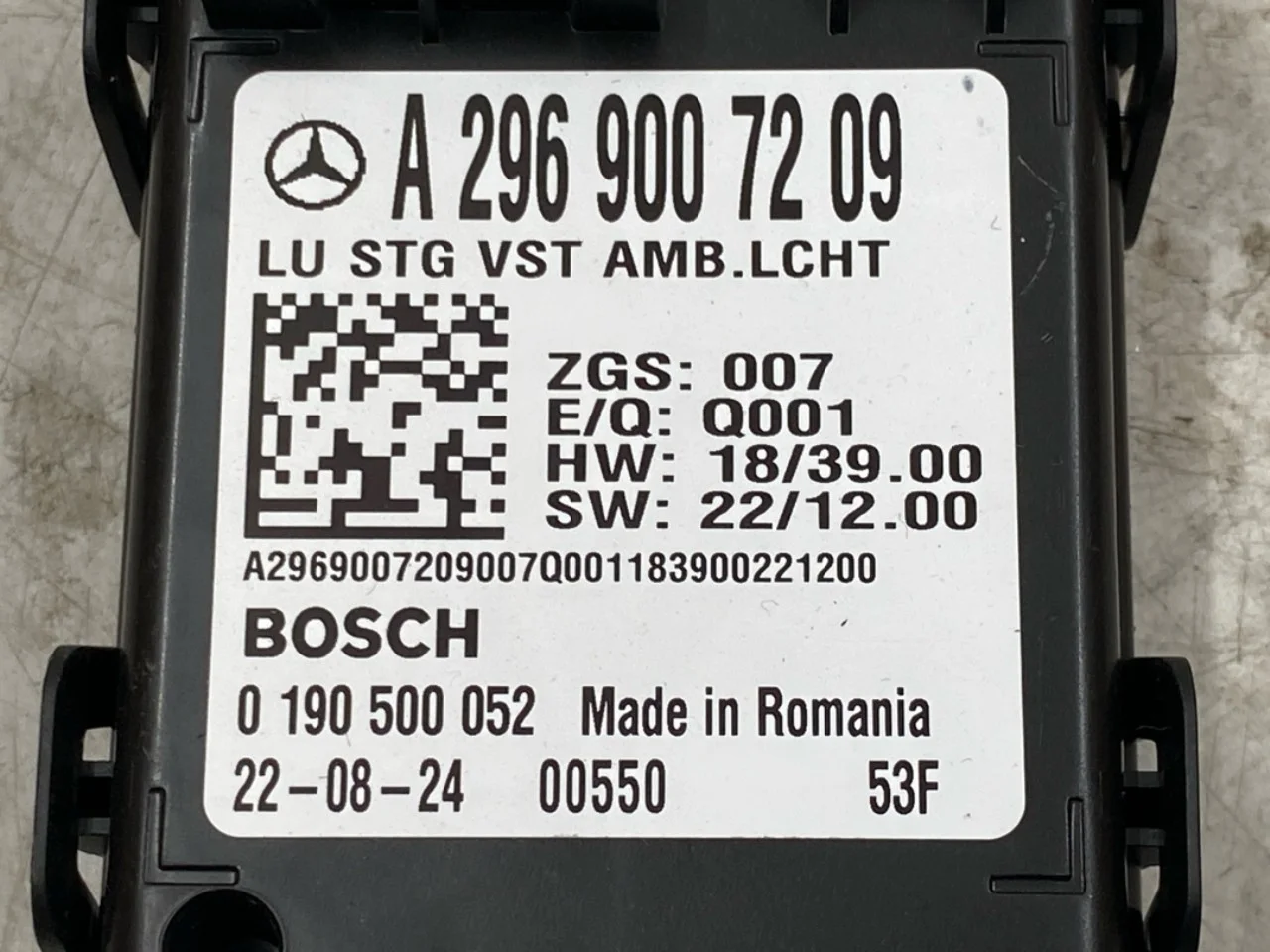 Mercedes EQS SUV X296 2022- Vezérlőegység, egyéb nézet 3