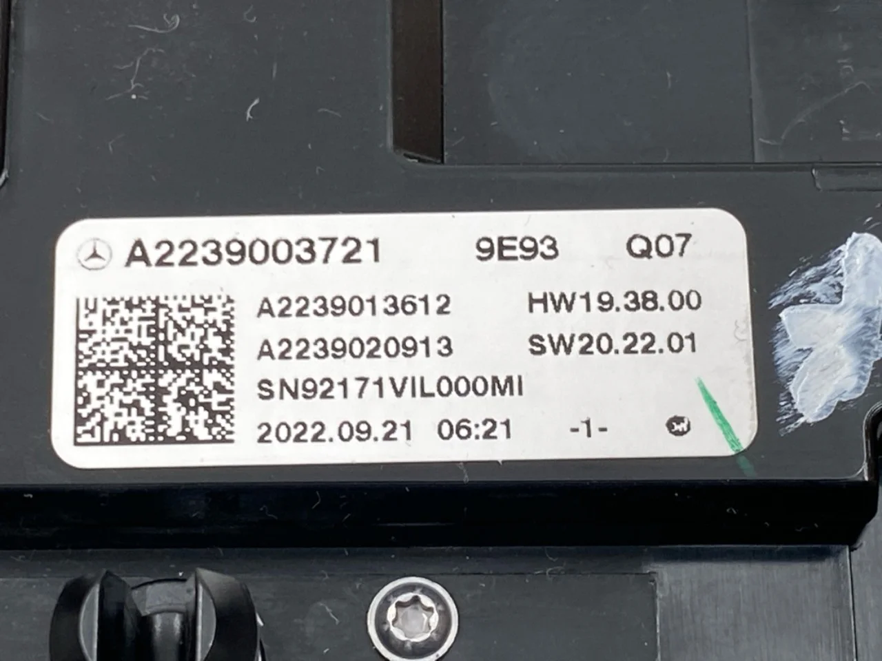 Mercedes EQS SUV X296 2022- Ülésmemória kapcsoló nézet 3