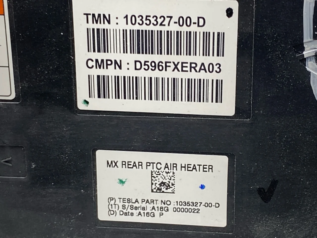 Tesla MODEL X 2016- Radiator încălzire electric vedere 3