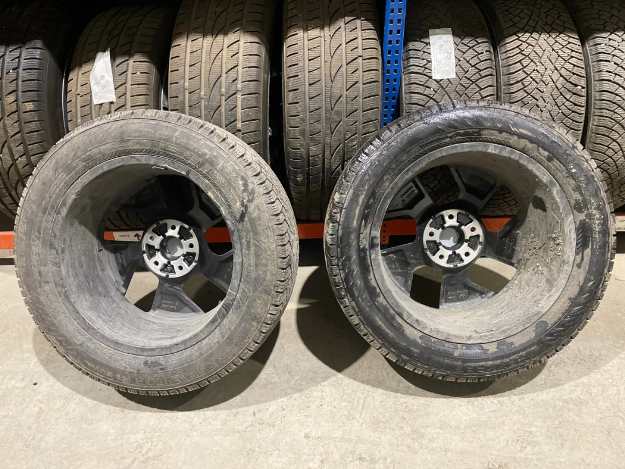 Winter tire with rim view 2