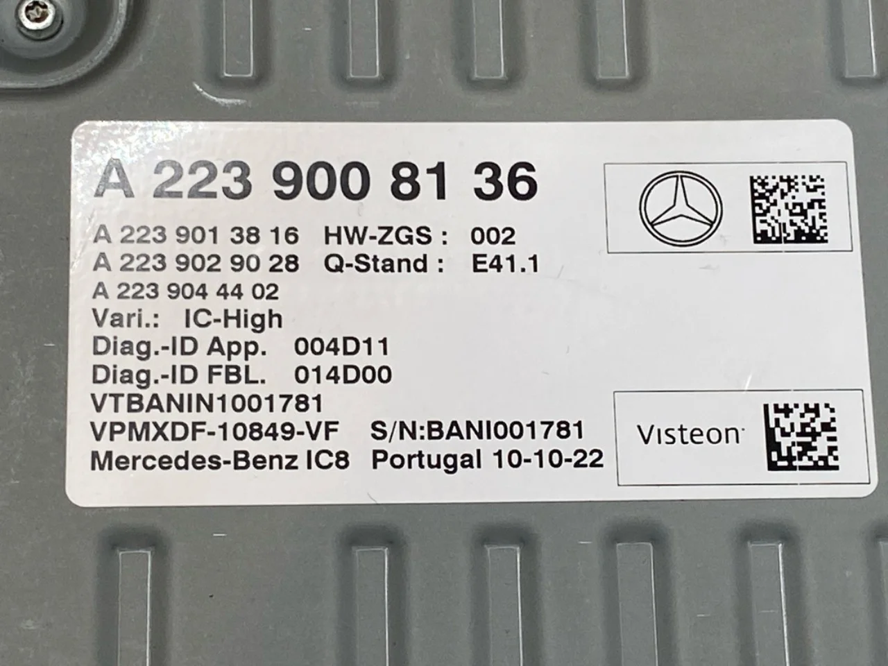 Mercedes EQS SUV X296 2022- Vezérlőegység, parkolássegéd nézet 3