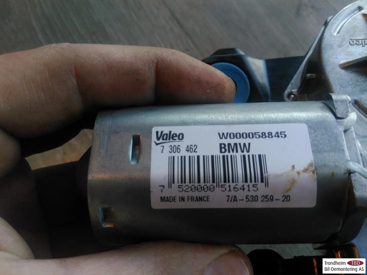 BMW I3 I01 2013-22 Motor ștergător hayon vedere 3