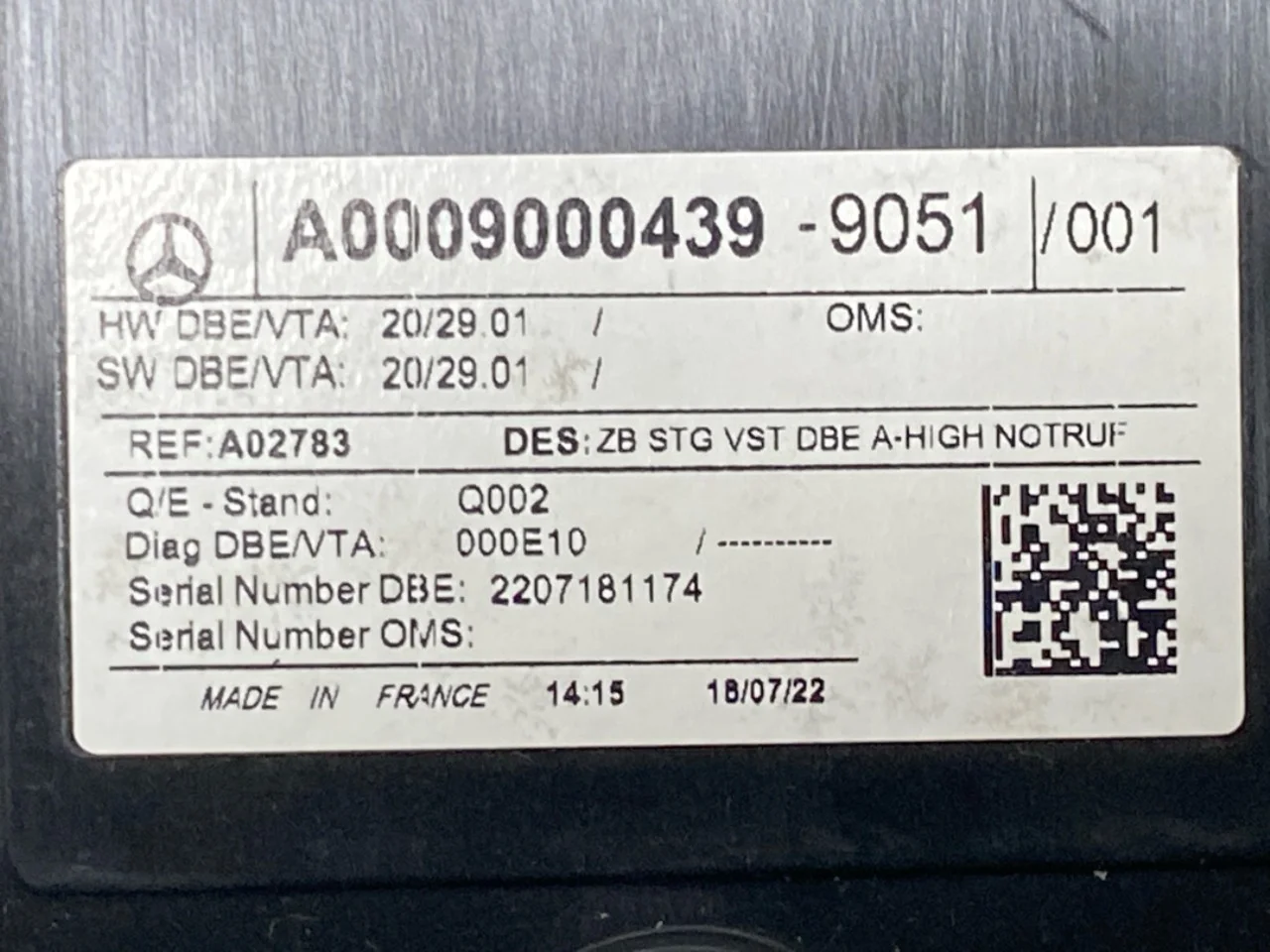 Mercedes EQB X243 2022- Tetővilágítás (belső lámpa) nézet 3