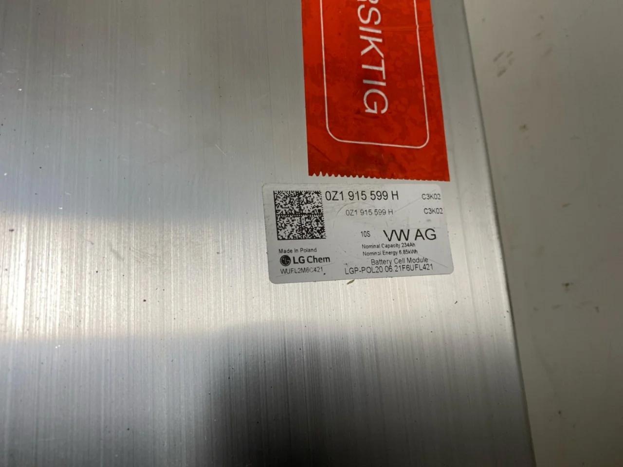 Volkswagen ID.4 2021- Nagyfeszültségű akkumulátor cella / modul nézet 4