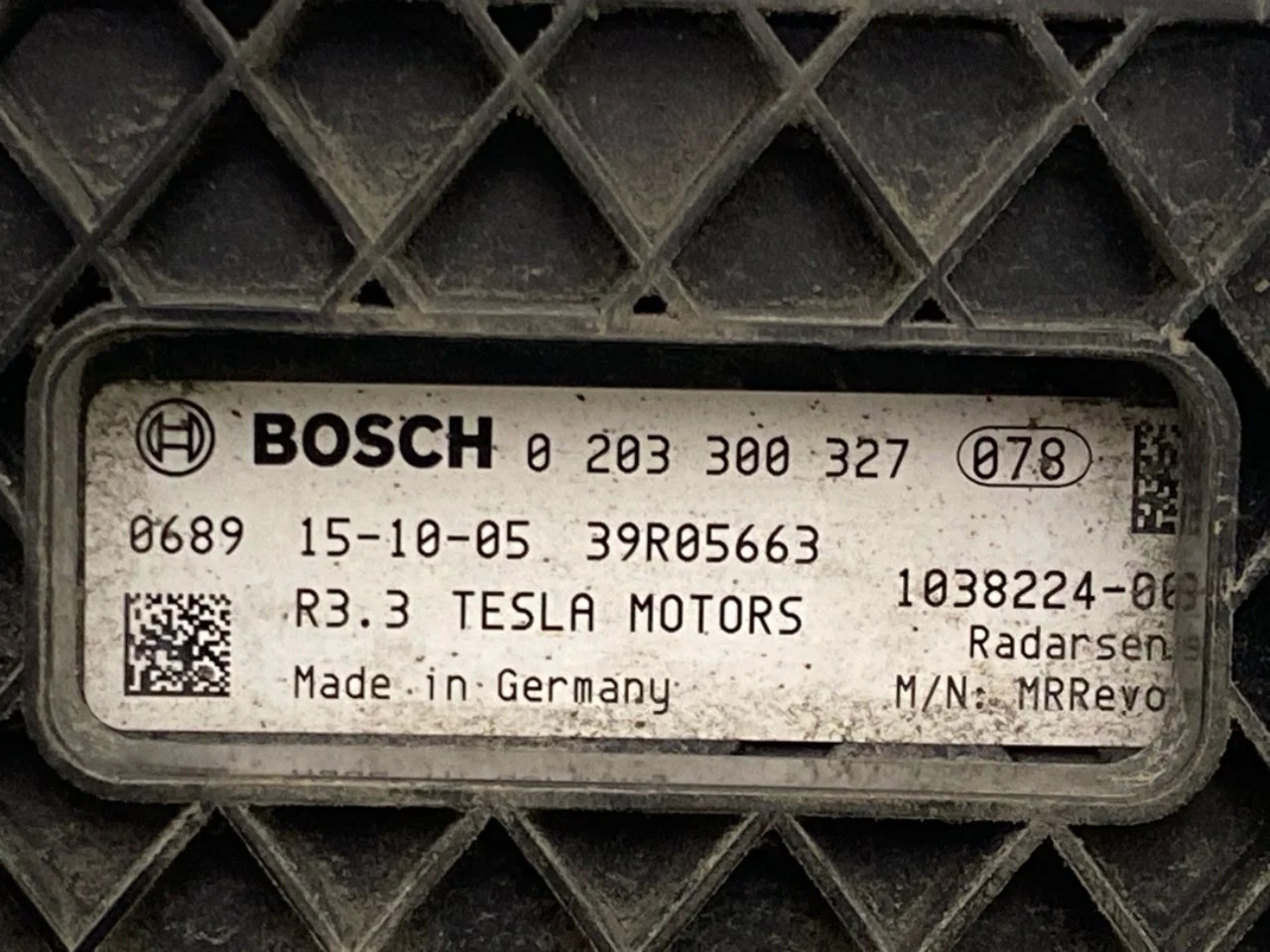 Tesla MODEL S 2013- Tempomat (adaptív) érzékelő nézet 3