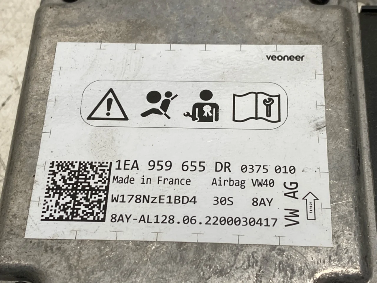 Volkswagen ID.4 2021- Légzsák elektronikai egység nézet 4