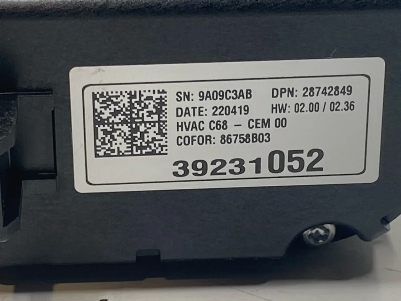 Opel / Vauxhall CORSA F 2020- Heater control unit view 3
