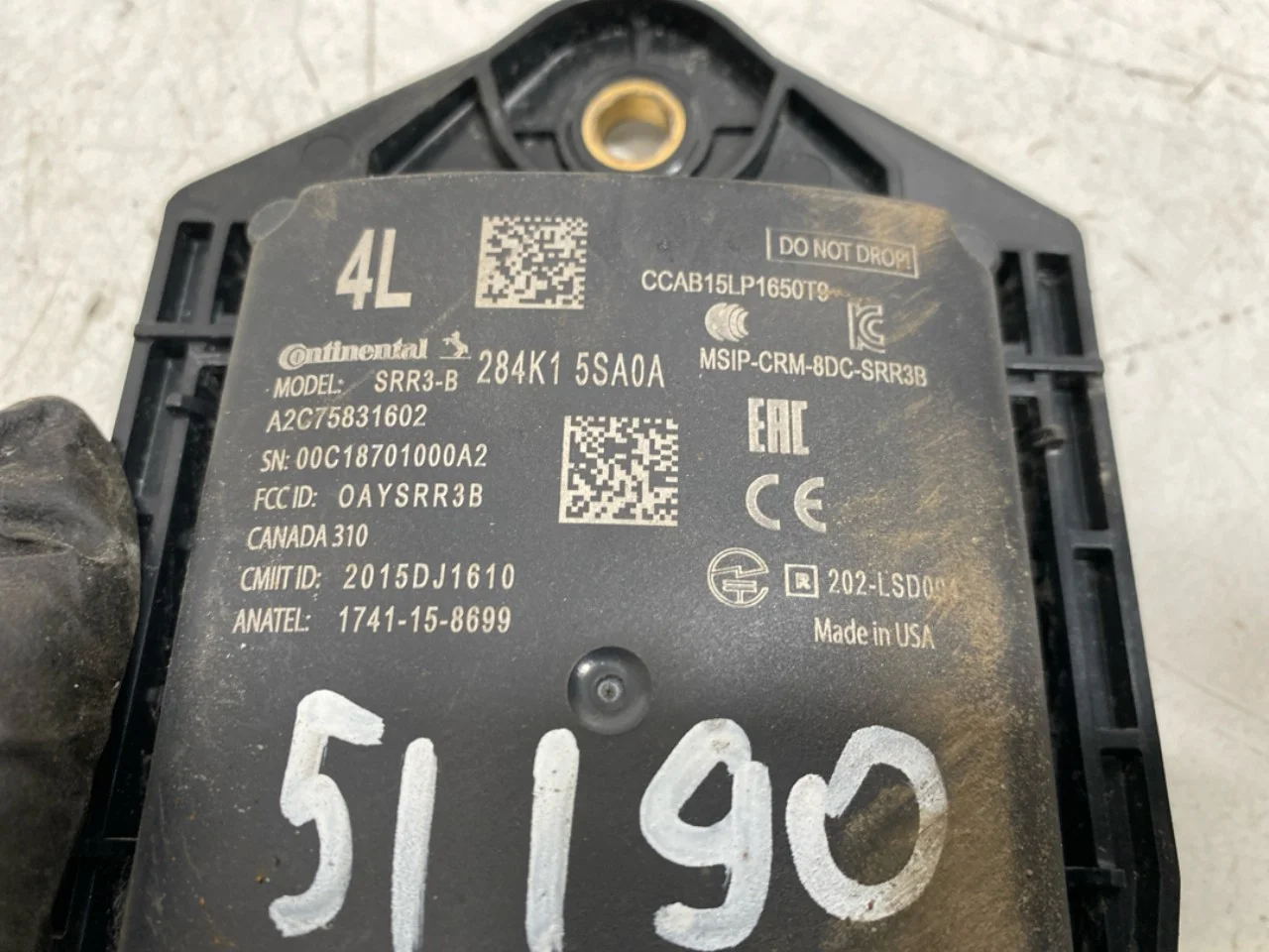 Nissan LEAF 2017-24 Senzor protecție activă la coliziune vedere 4