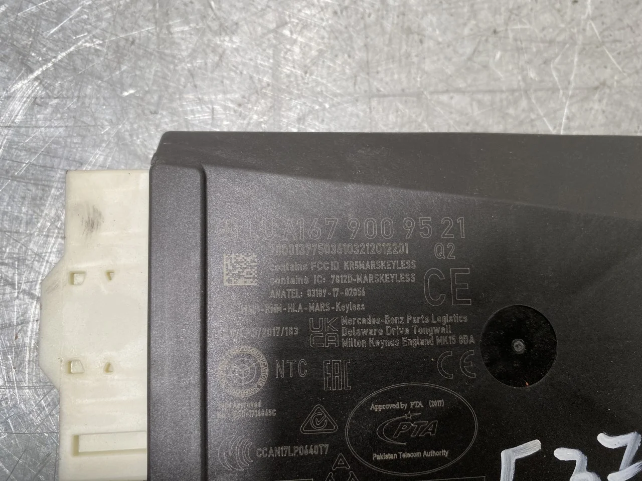 Mercedes EQA H243 2021- Vezérlőegység, kulcs nélküli rendszer nézet 2