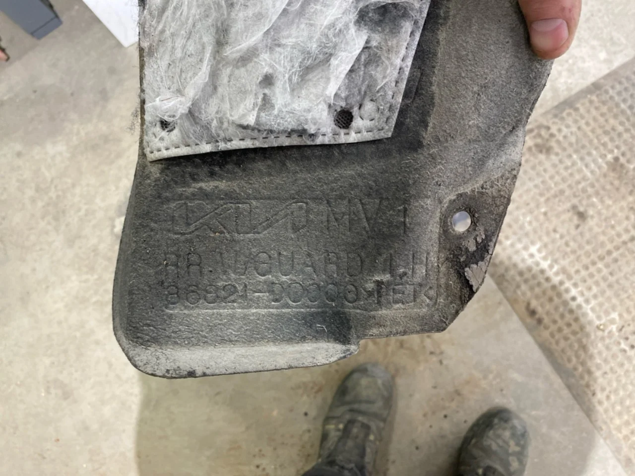 Inner fender liner view 4